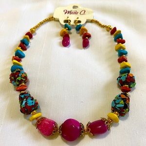 Set of Necklace and Earrings